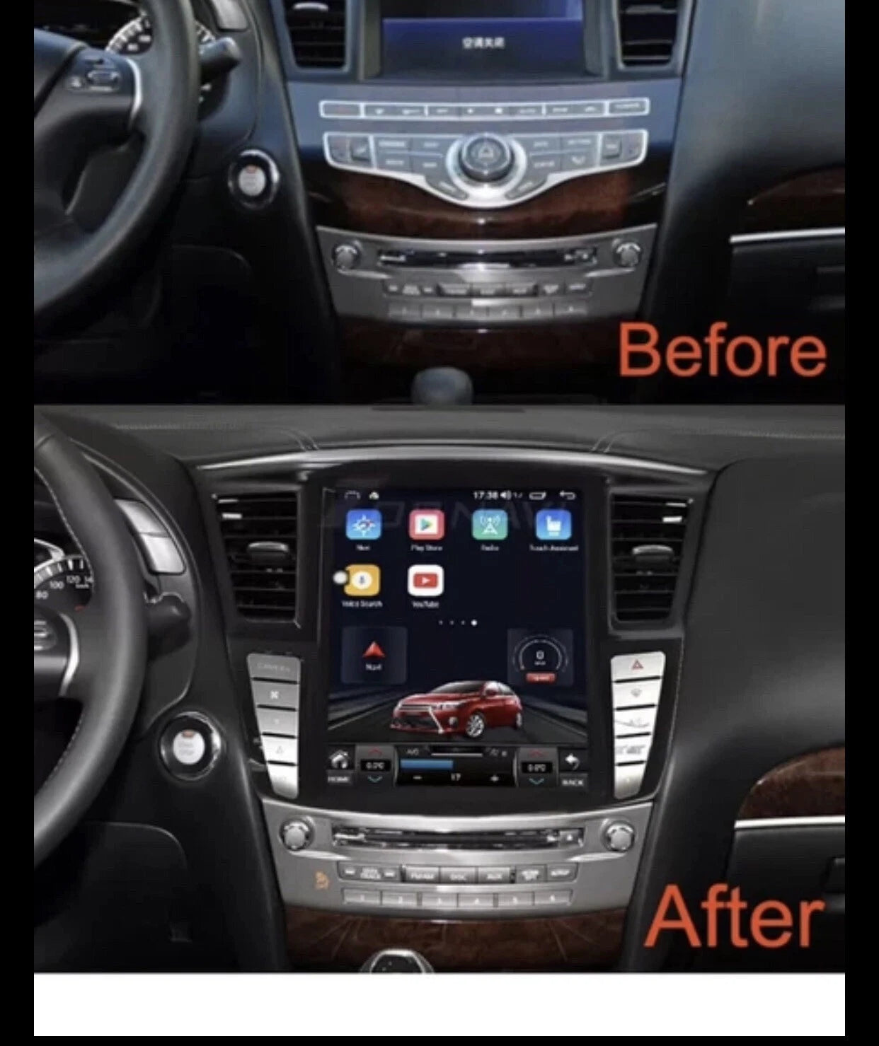 12.1Inch Androind 13 Car GPS Navi for Infiniti QX60 JX35 2012-2019 Stereo 4G BT
