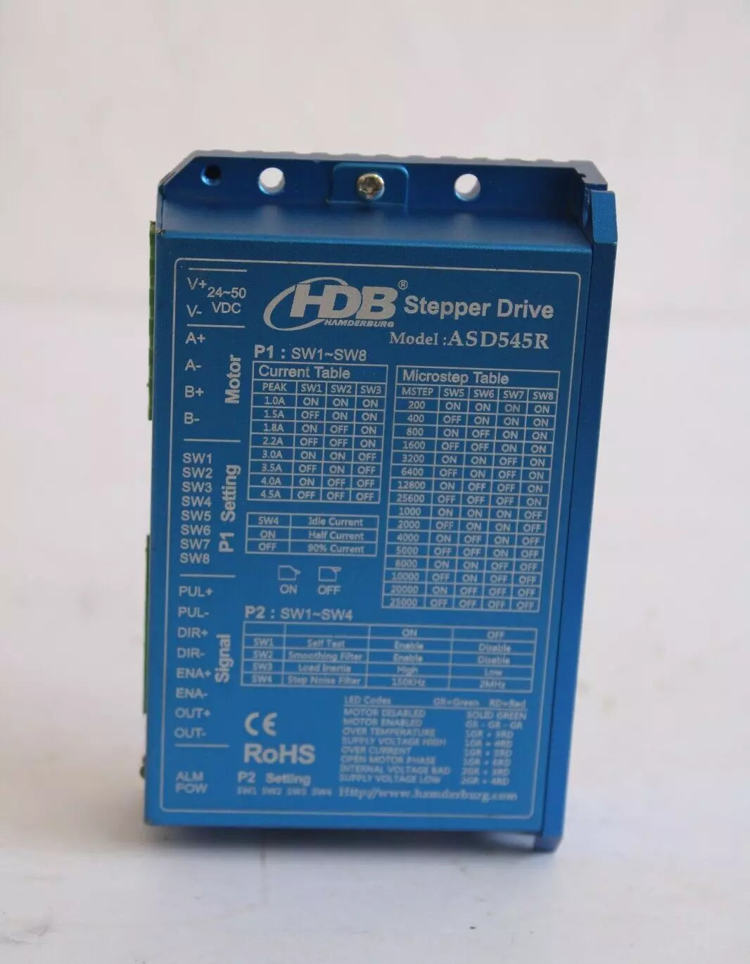 HDB Stepper Drive ASD545R 24-50V DC Stepper Motor Driver