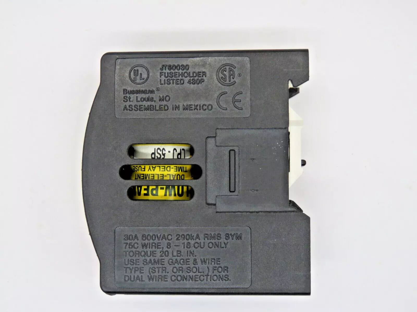 Bussmann JTN60030 Fuse Block for Class J 0-30A 600VAC