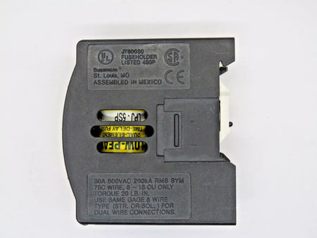 Bussmann JTN60030 Fuse Block for Class J 0-30A 600VAC