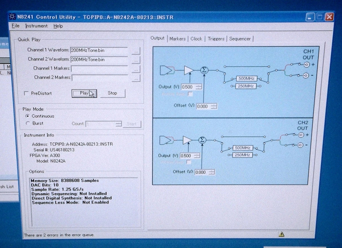 Agilent N8242A /125 Arbitrary Waveform Generator