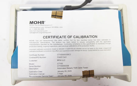 MOHR CT-100B Automatic Metallic TDR Cable Tester CT100 CALIBRATED