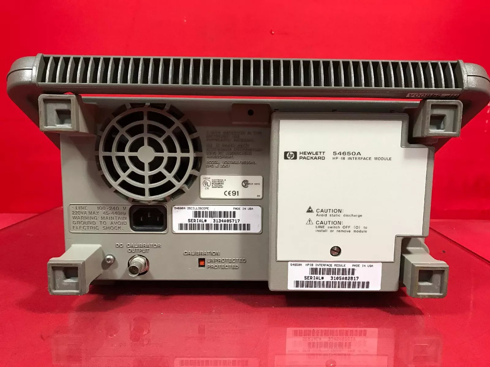 HP 54600A Oscilloscope 100MHz 2 channel S/N 3134A05715 - XG eqpt