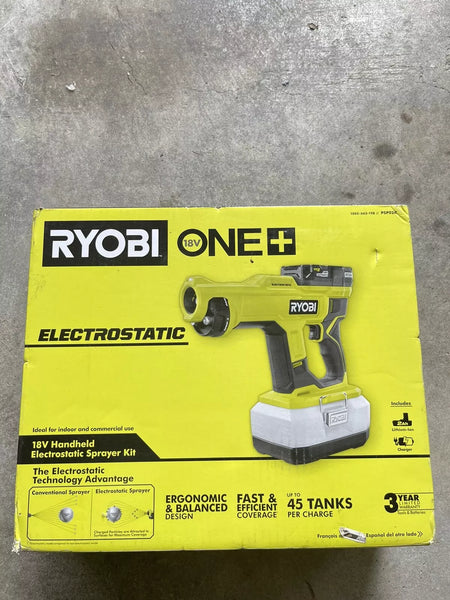 Ryobi ONE+ 18V Cordless Handheld ElectroStatic Sprayer Kit with Battery & Charger