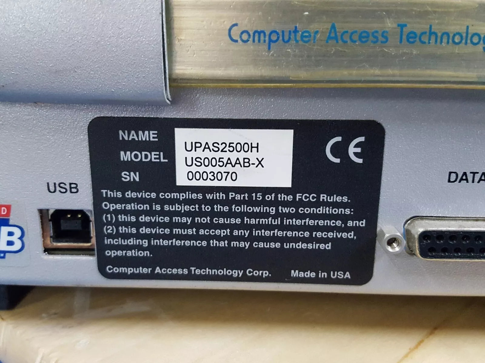 CATC 2500H with US006MA, UPAS Universal Protocol Analyzer System (Untested)