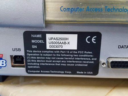 CATC 2500H with US006MA, UPAS Universal Protocol Analyzer System (Untested)