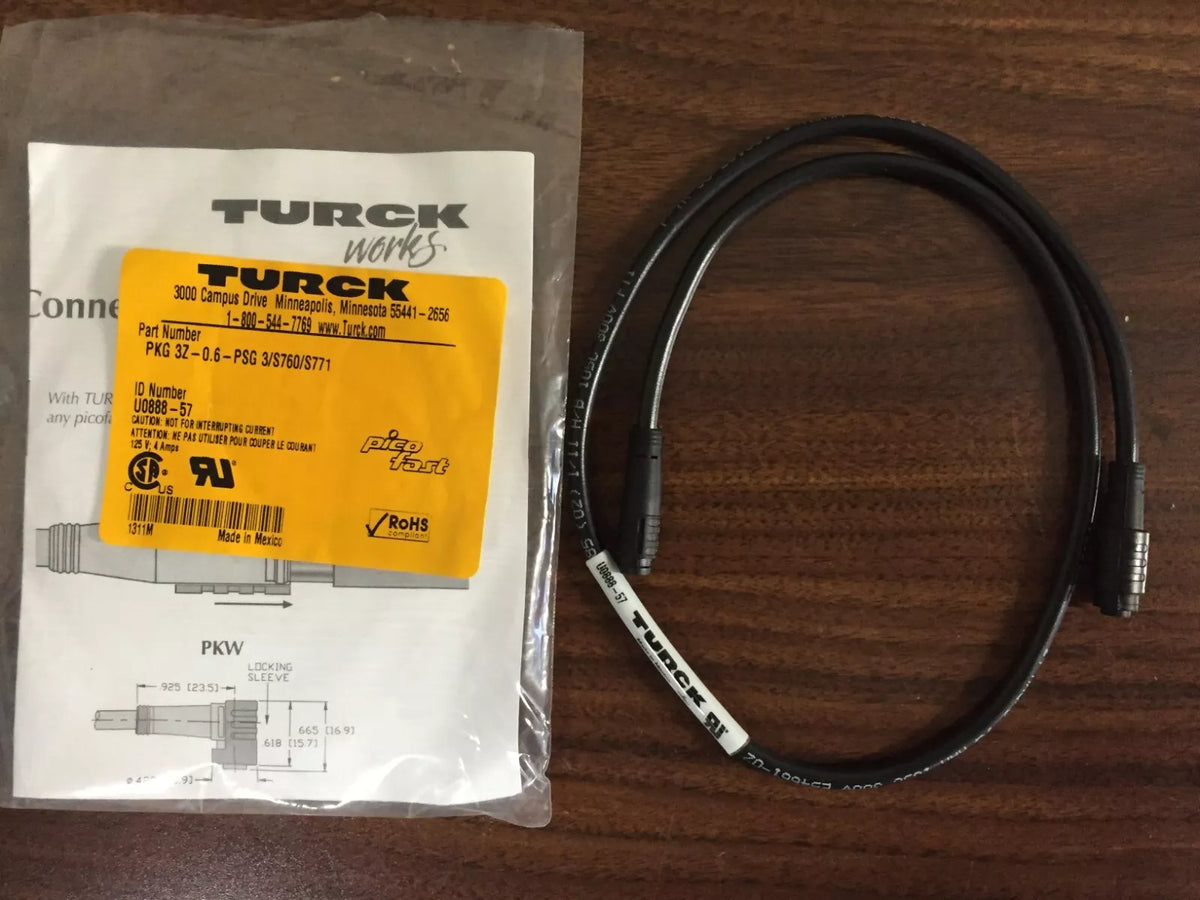 Turck PKG 3Z-0.6-PSG 3-S760-S771 Cordset 0.6 Meter