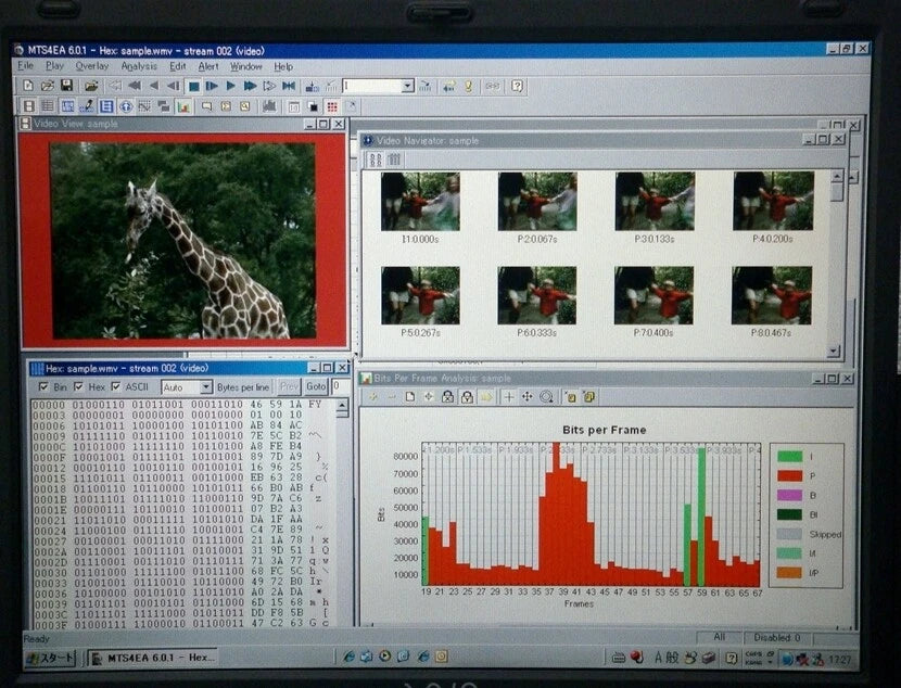 Tekteronix MTS4EAB /VC1/USB MPEG-4 VC-1 Compressed Video ES Analyzer V6.02