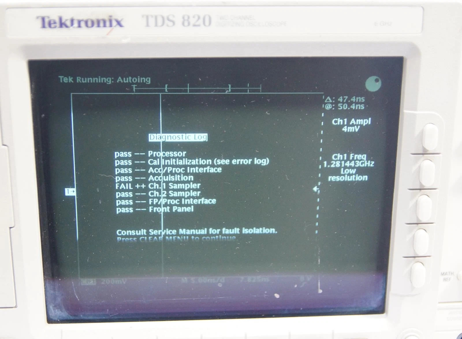 Tektronix TDS 820 6GHz Two Channel Digital Oscilloscope