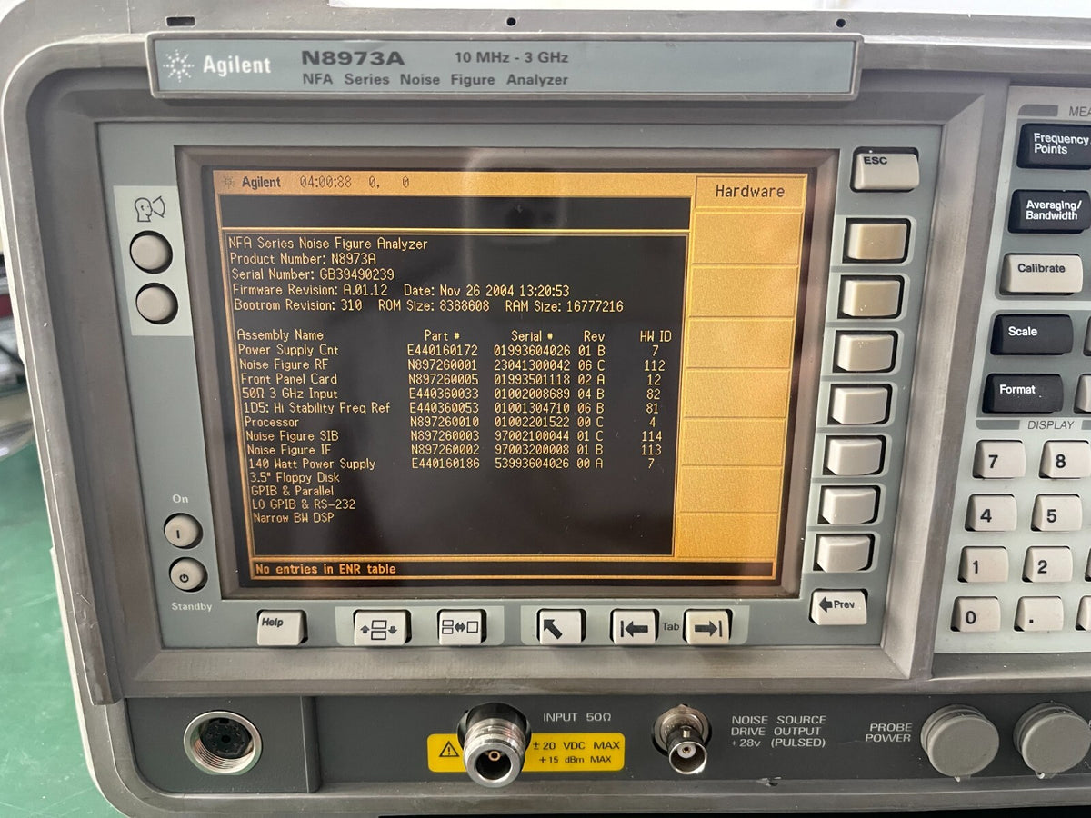 Agilent N8973A 10 MHz - 3 GHz Noise Figure Analyzer w/ 1D5 _0239