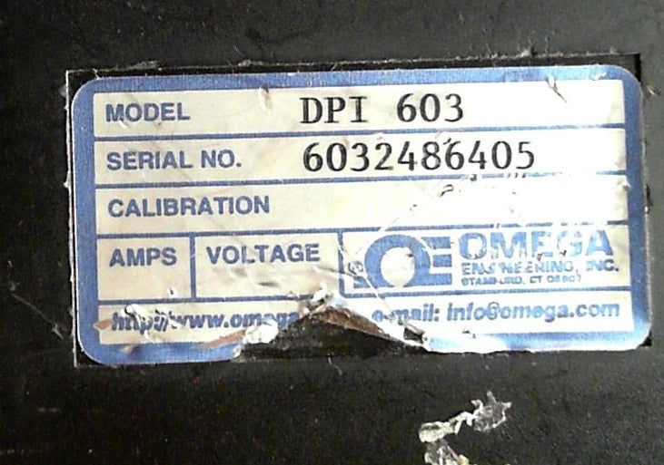 Omega DPI 603 6032486405 Portable Pressure Calibrator