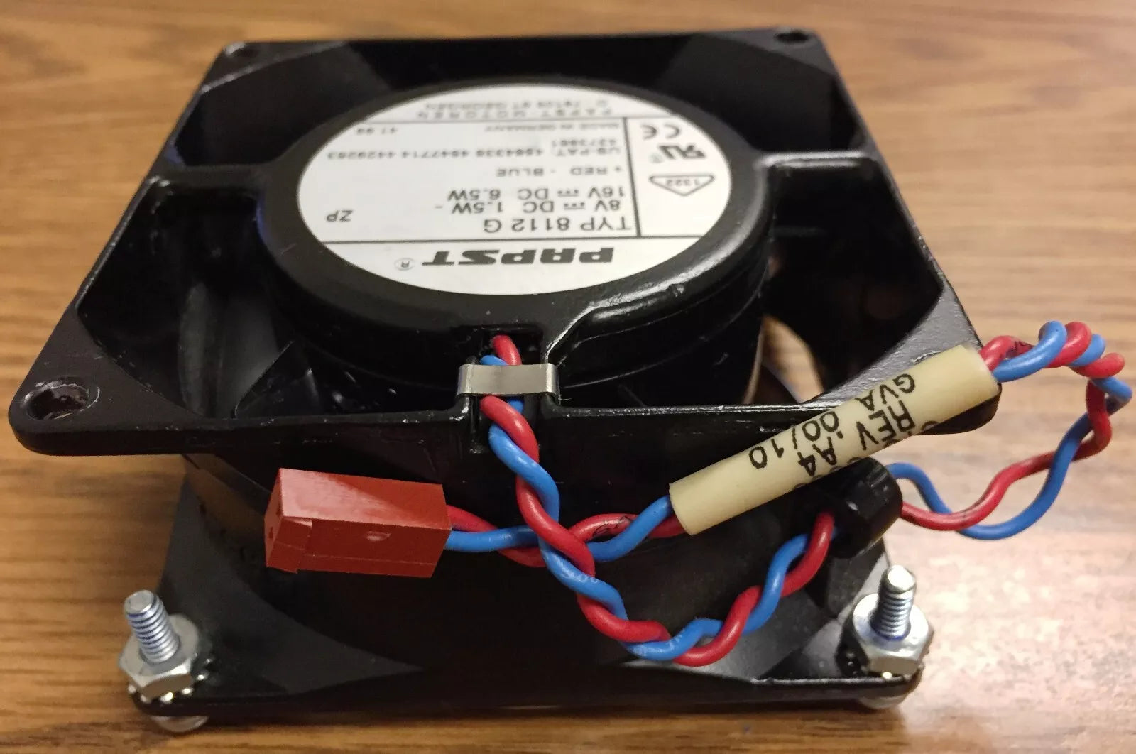 Papst Type 8112-G DC Fan 8V and 16V with Fan Cover on Both Sides
