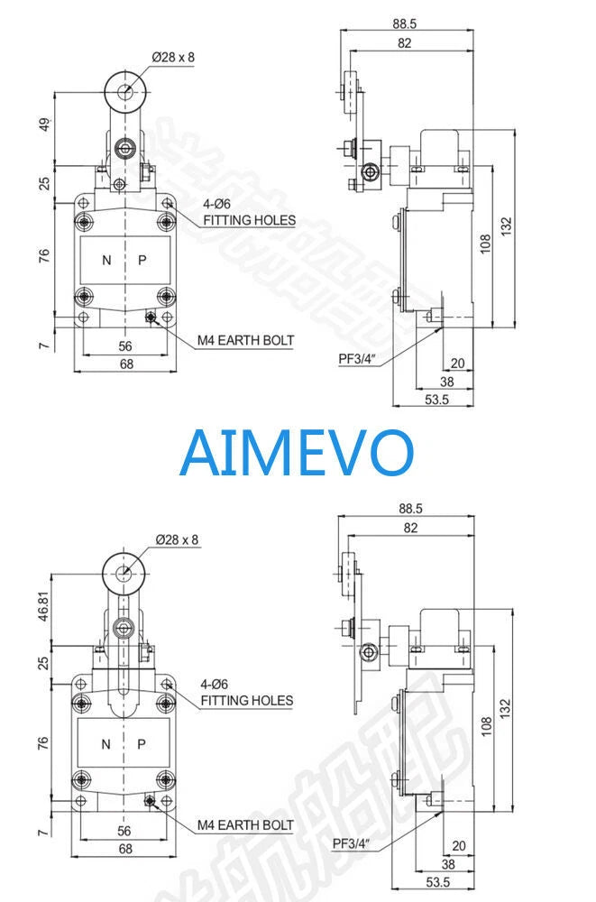 Heavy Duty Marine Waterproof Limit Switch SW2MS-AL