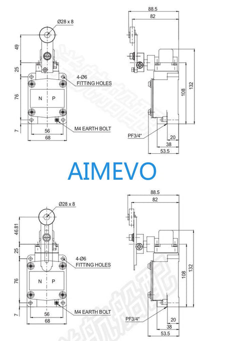 Heavy Duty Marine Waterproof Limit Switch SW2MS-AL