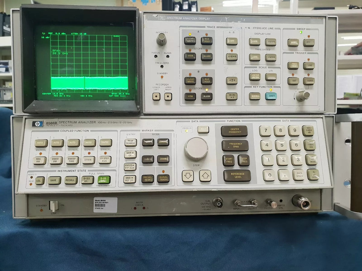 HP/Agilent 8566B Spectrum Analyzer 100Hz-22GHz with Cable AS IS Selling