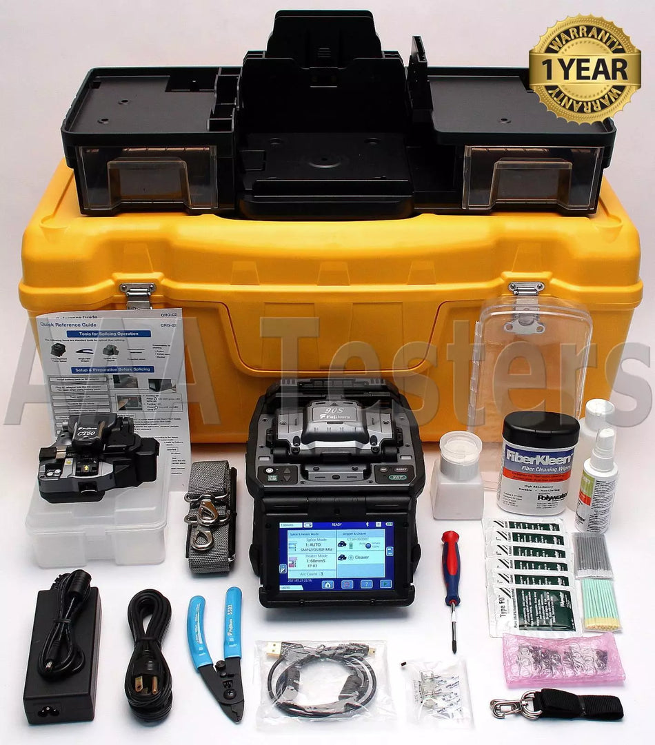 Fujikura 90S SM MM Core Alignment Fiber Fusion Splicer w/ CT50 Cleaver FMS-90S