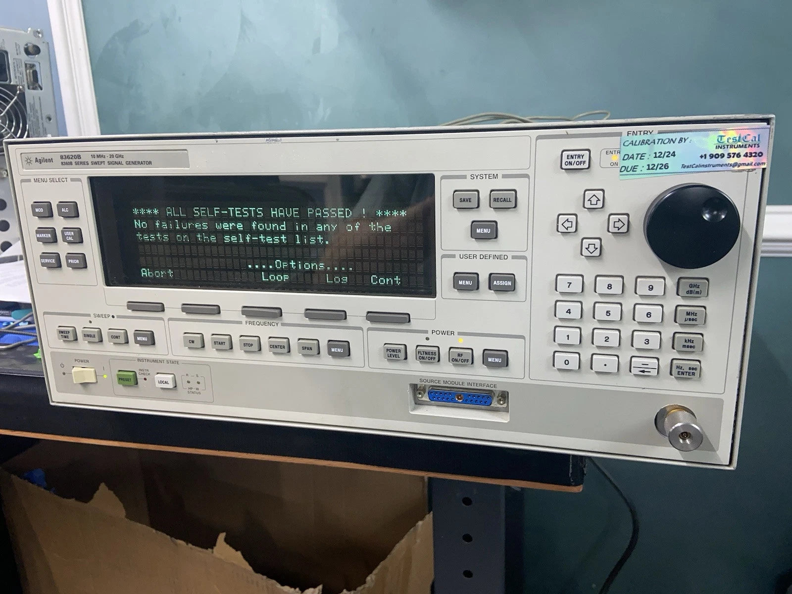 HP Agilent 83620B 83630B Signal Generator/Sweeper Cal’d Opt 8