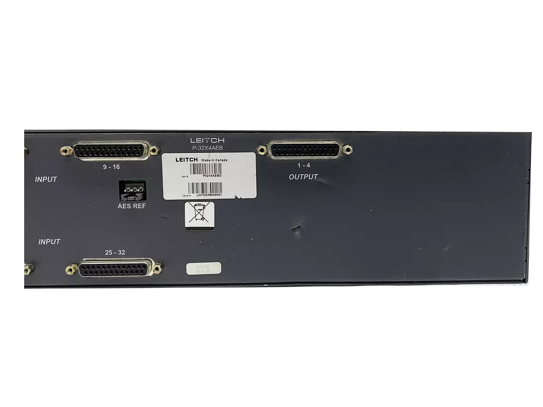 Leitch PANACEA P32X4AEBO 2RU Audio Router 32X4 Balanced AES