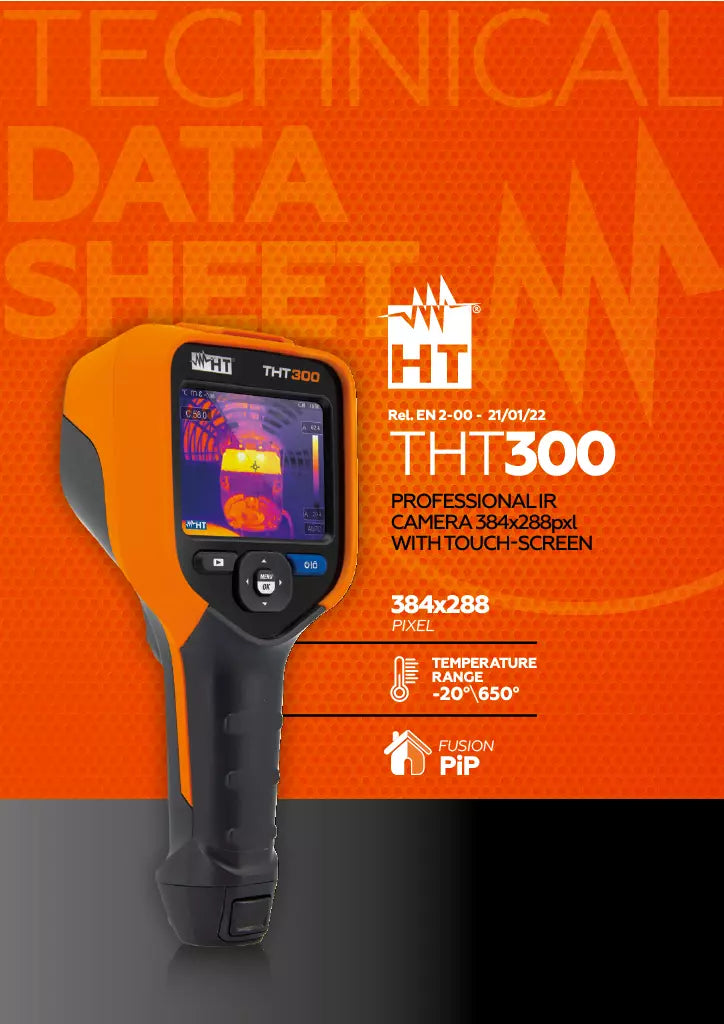 HT Instruments THT300 Advanced Infrared Thermal Camera IR 388x284 -20°C to 650°C