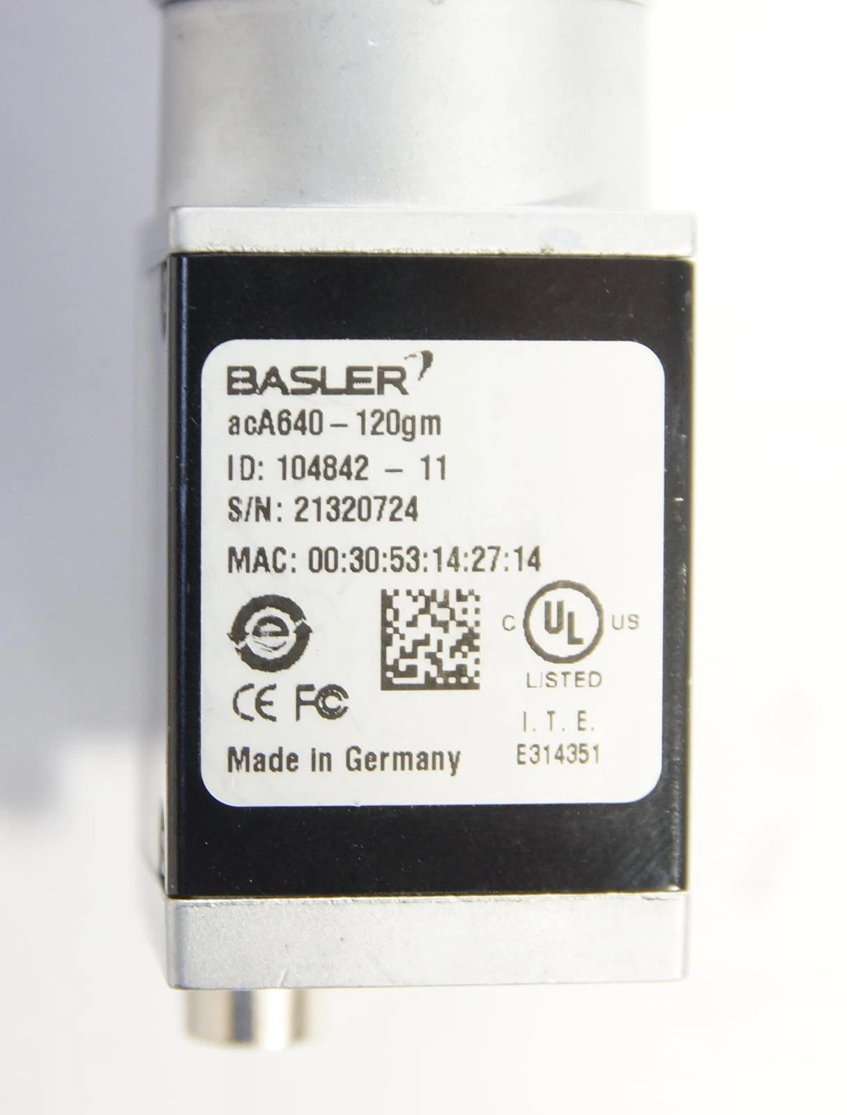 Basler acA640-120gm Industrial GigE Monochrome Camera with 6mm CS Lens