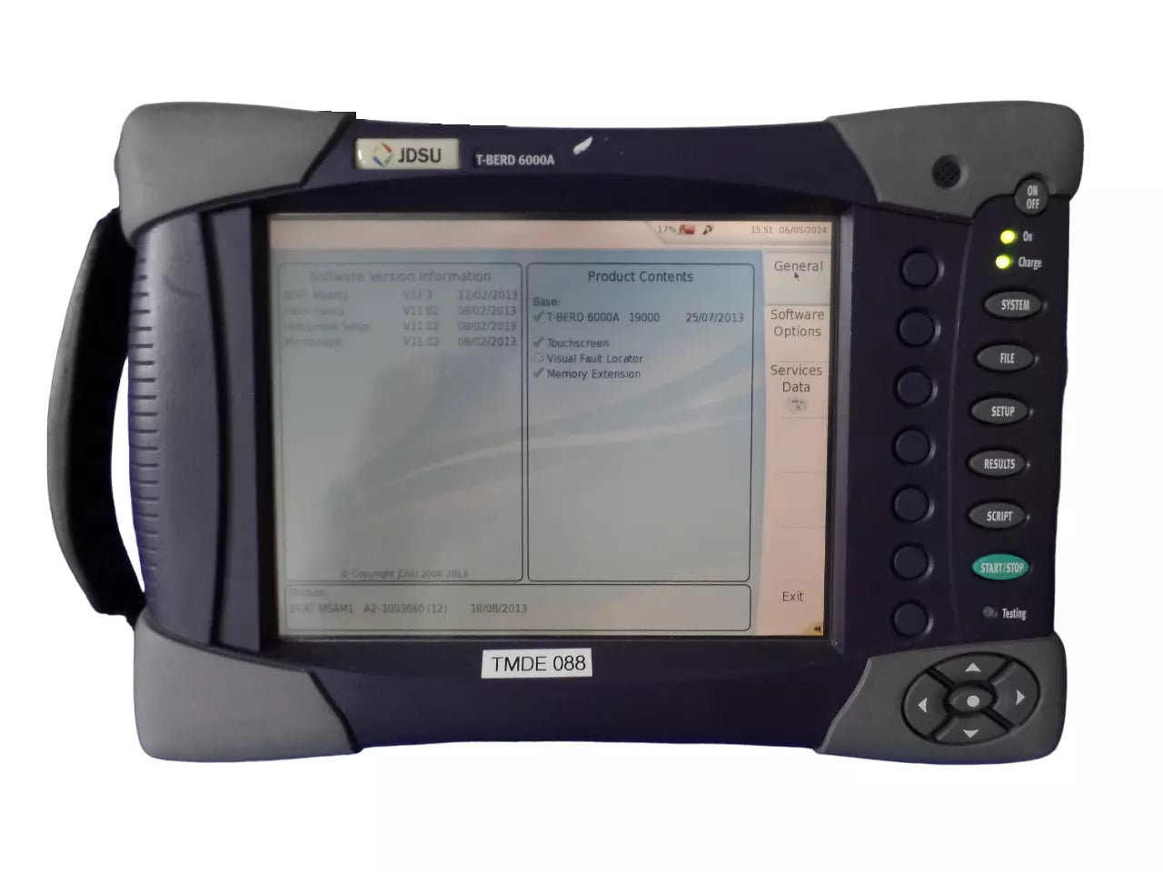 JDSU T-BERD 6000A Ethernet Tester for Efficient Network Testing