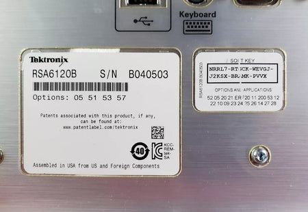 Tektronix RSA6120B Real Time Signal Analyzer 9kHz-20GHz with Multiple Options