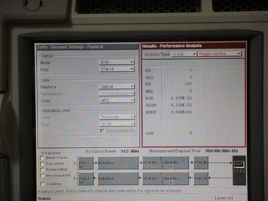 Agilent J7232A 004/106/325/330/610/UK6 OmniBER OTN Communications Analyzer
