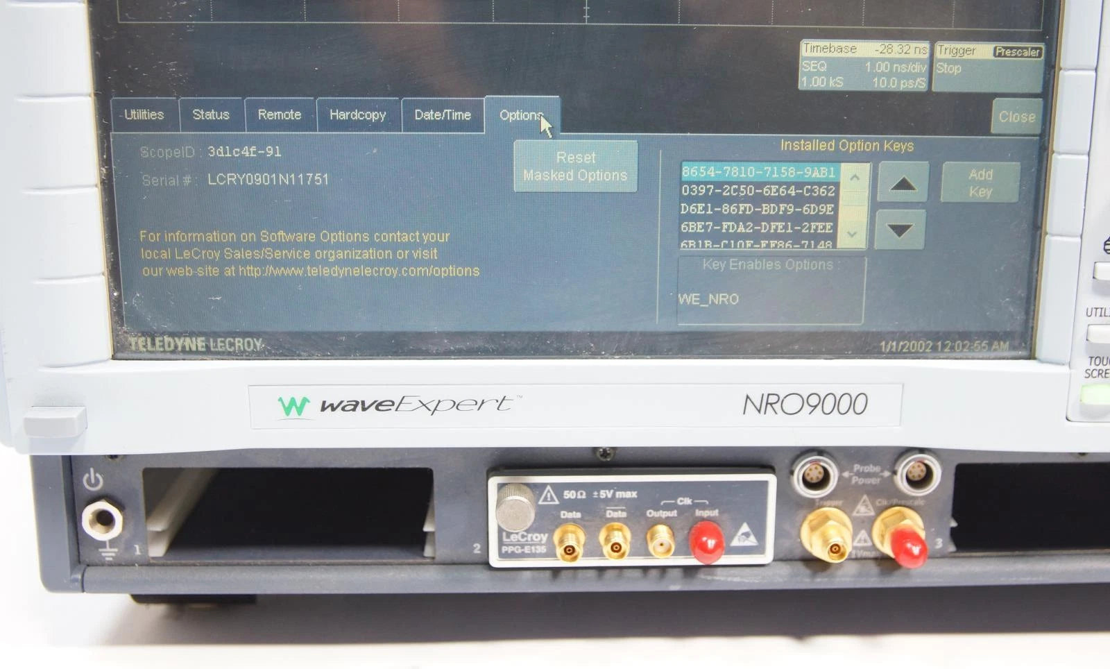 LeCroy WaveExpert Series WE9000 100 GHz Oscilloscope with PPG-E135 PRBS Source