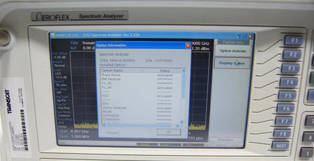 Aeroflex 3252 1 kHz ~ 8 GHz RF Spectrum / Vector Analyzer w Tracking Generator