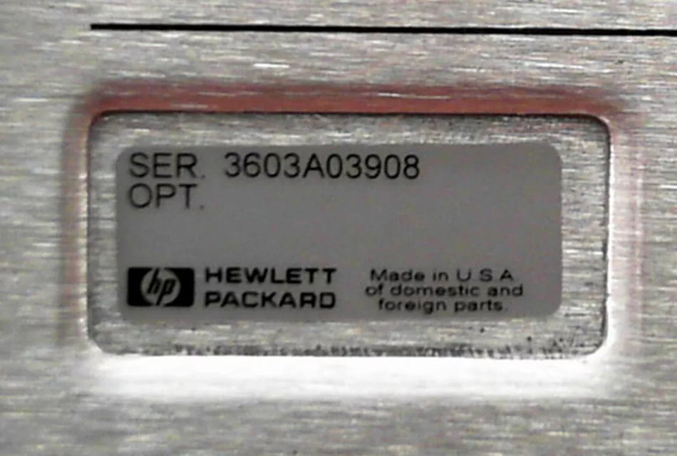 HP - Agilent 35665A Dynamic Signal Analyzer, Dual Channel,102.4 kHz 3603A03908