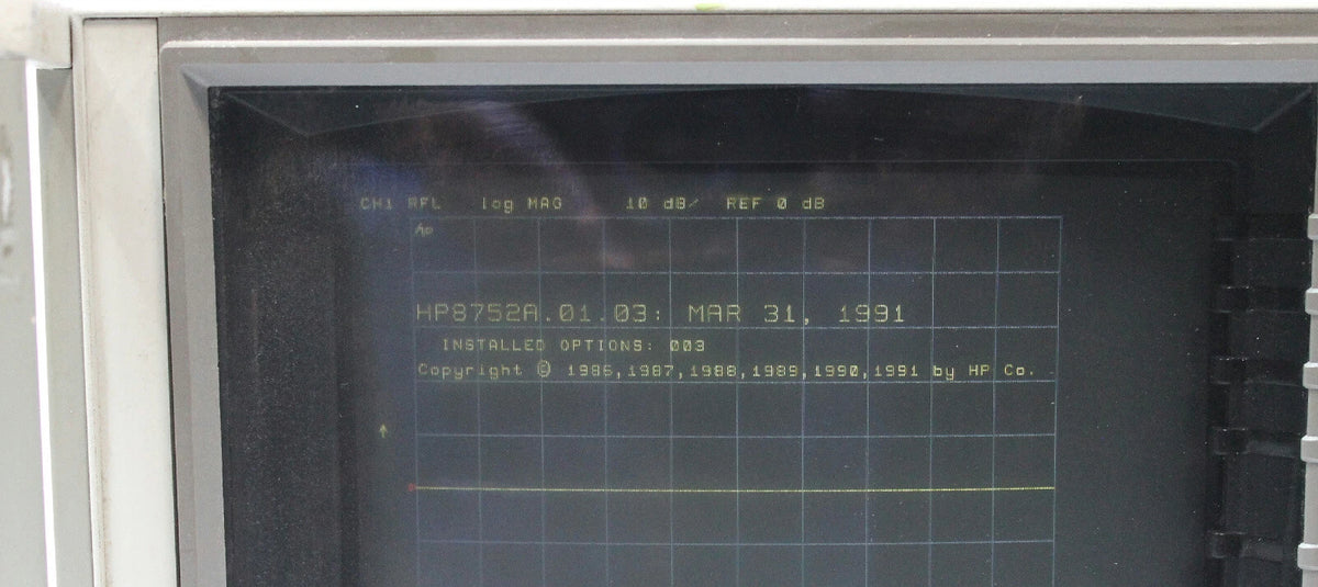 HP / Agilent 8752A RF Network Analyzer 300 kHz to 3 GHz with Option 003
