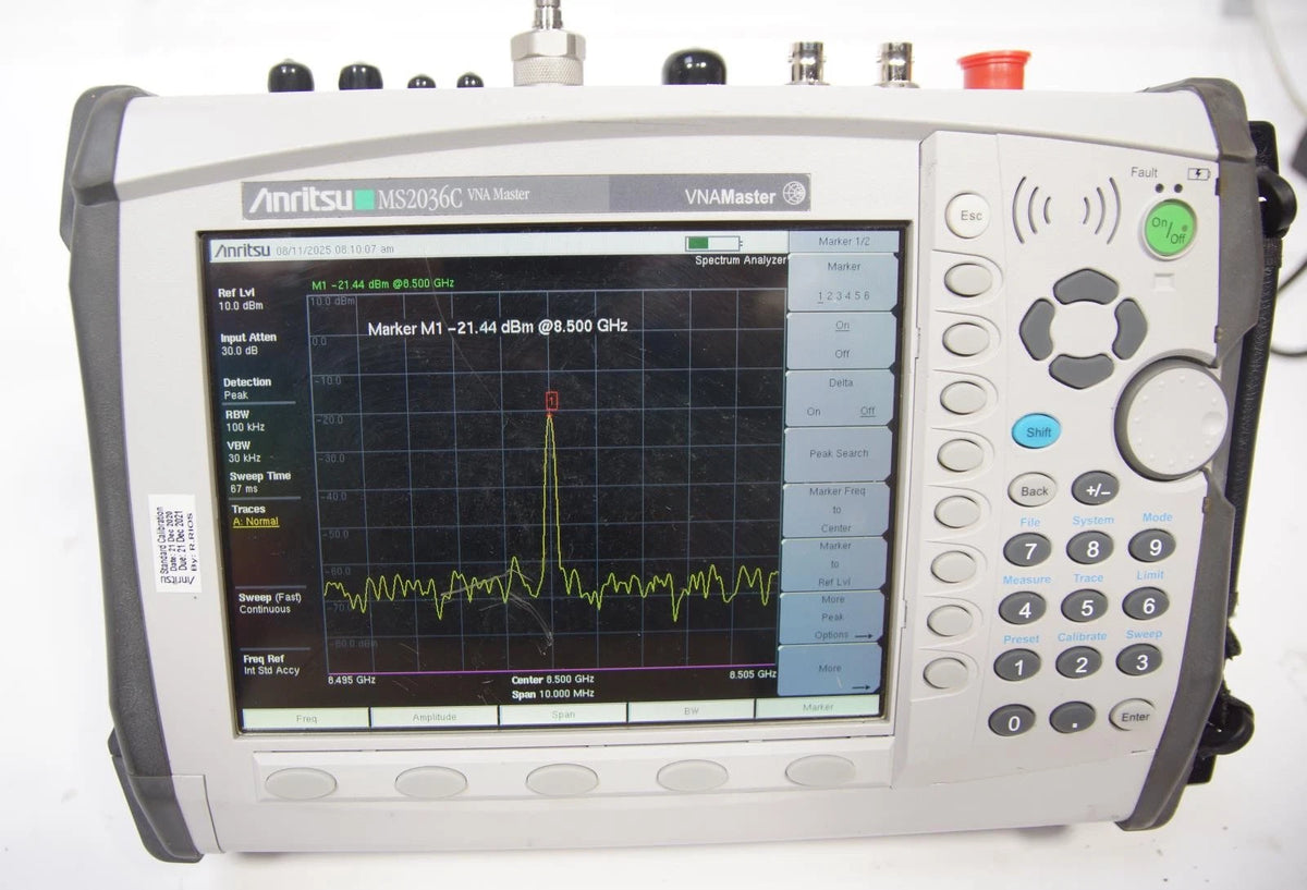 Anritsu MS2036C VNA Master 9MHz to 9GHz Vector Network Analyzer OPT 31 GPS
