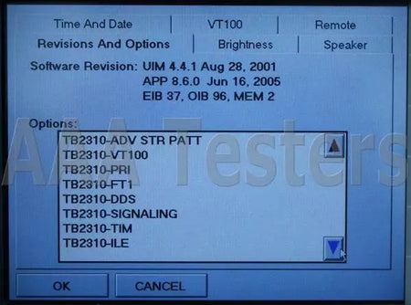 JDSU Acterna TTC 2000 V3 TestPad T-BERD 2310 w/ Signaling VT100 ILE FST - XG eqpt