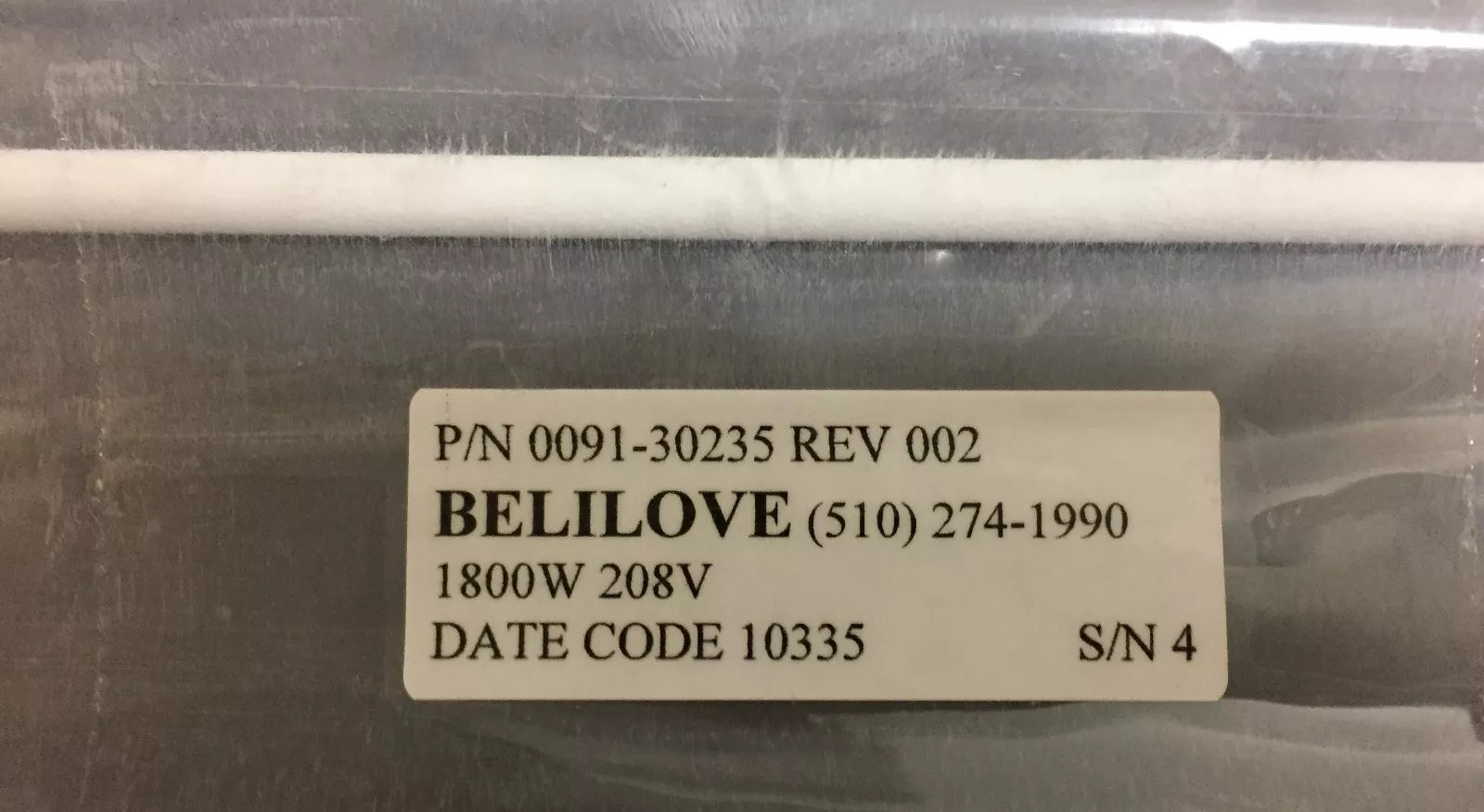 Belilove 0091-30235 Metal Effusion Electric Source Heater, 1800W 208V
