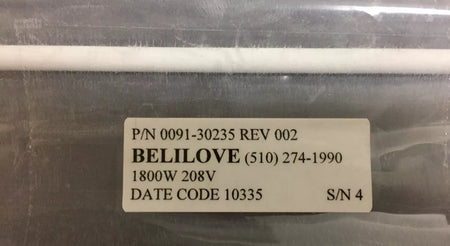 Belilove 0091-30235 Metal Effusion Electric Source Heater, 1800W 208V
