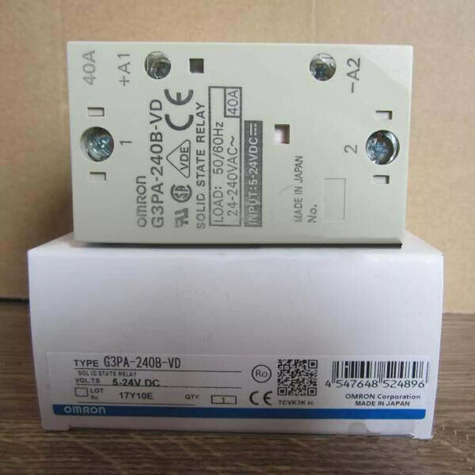 OMRON G3PA-240B-VD Solid State Relay 5-24VDC - New