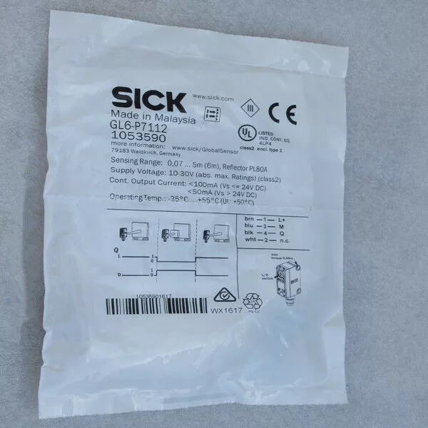 One New SICK GL6-P7112 1053590 Photoelectric Sensor - Expedited Shipping