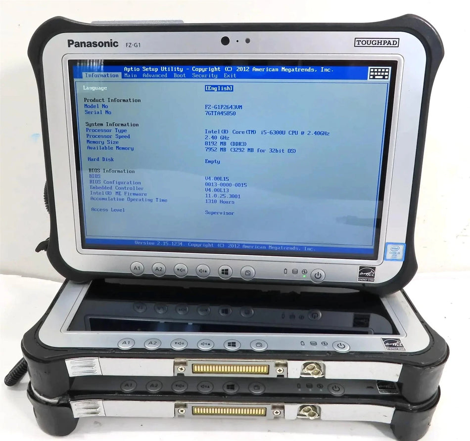 Lot 3 Panasonic ToughPad FZ-G1 Core i5-6300U 2.40GHz 8GB No SSD - laptop
