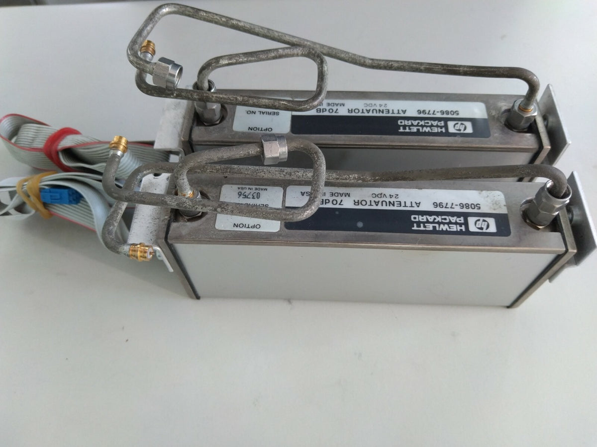 HP Agilent 5086-7796 RF Programmable Attenuator 70 dB DC-26.5GHz w/ cables