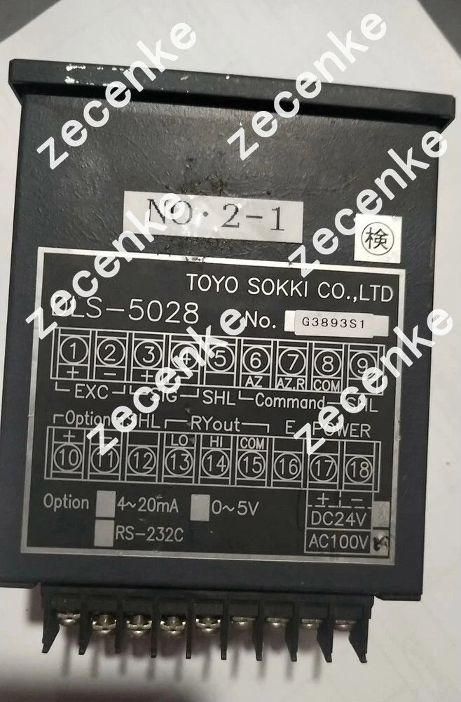 1pc USED Toyo Sokki DLS-5028 Load Cell Display Panel Meter TESTED