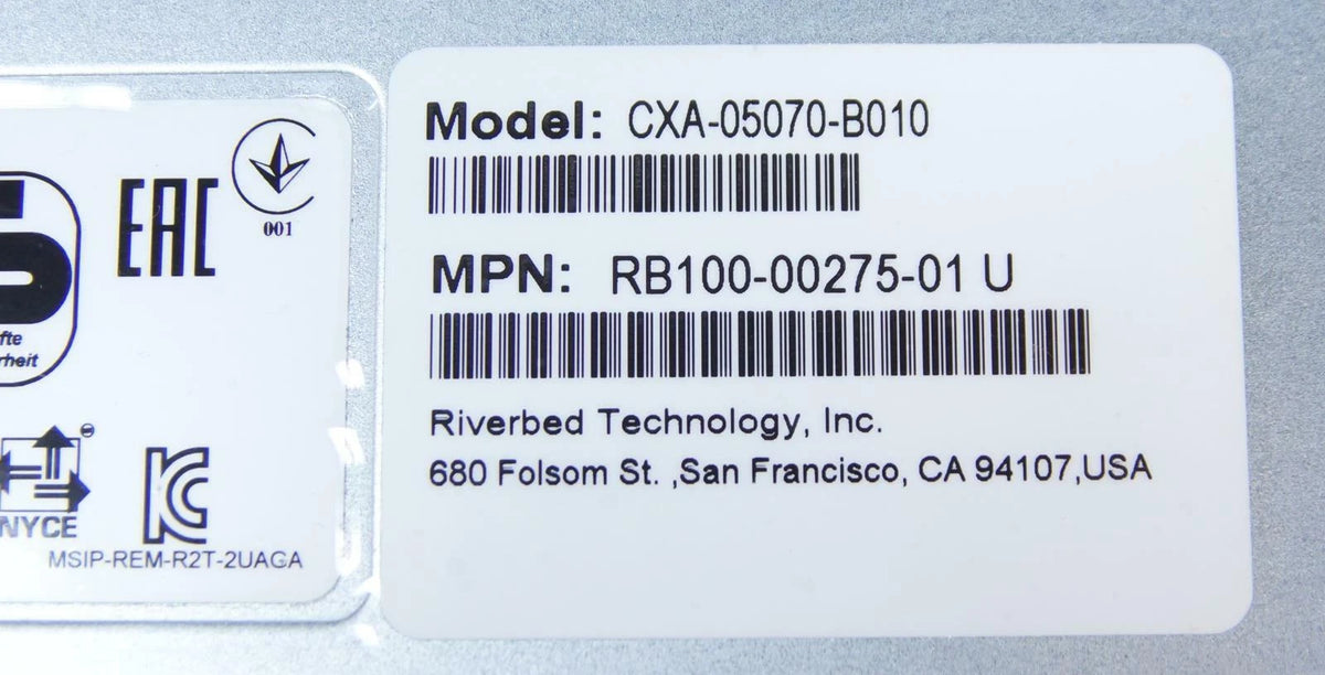 Riverbed SteelHead CX5070 Application Accelerator CXA-05070-B010 NO HDD / OS