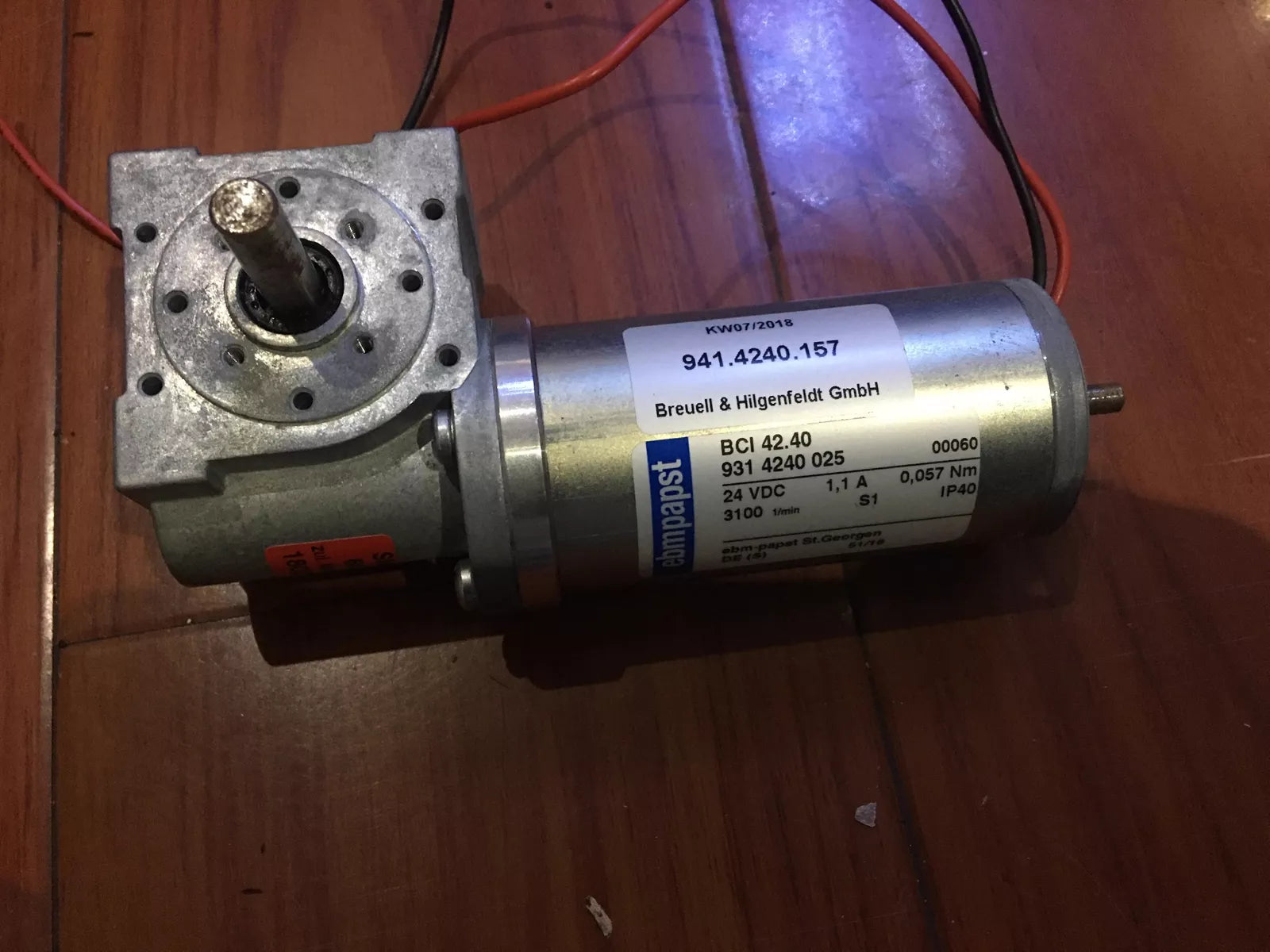 ebm-papst BCI42.40, 9314240025 941.4240.157 +SN15 Gearmotor 68:1 17094480