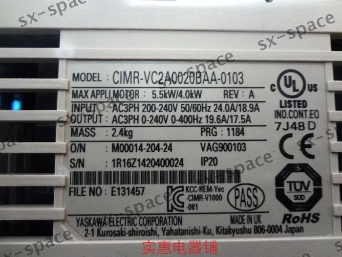1PCS CIMR-VC2A0020BAA-0103 100% TESTED