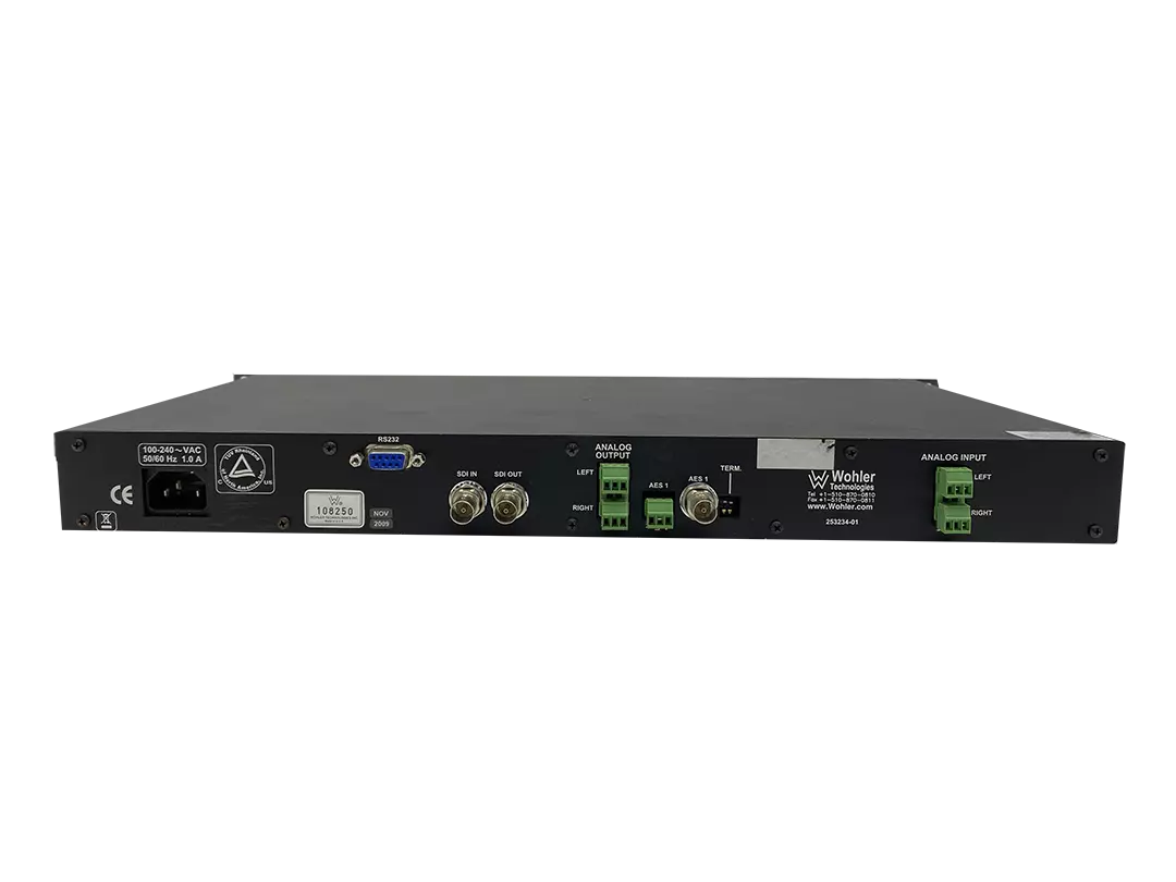 Wohler VMMDA-1 2 Channel SDI, AES, Analog Audio Monitor 1RU