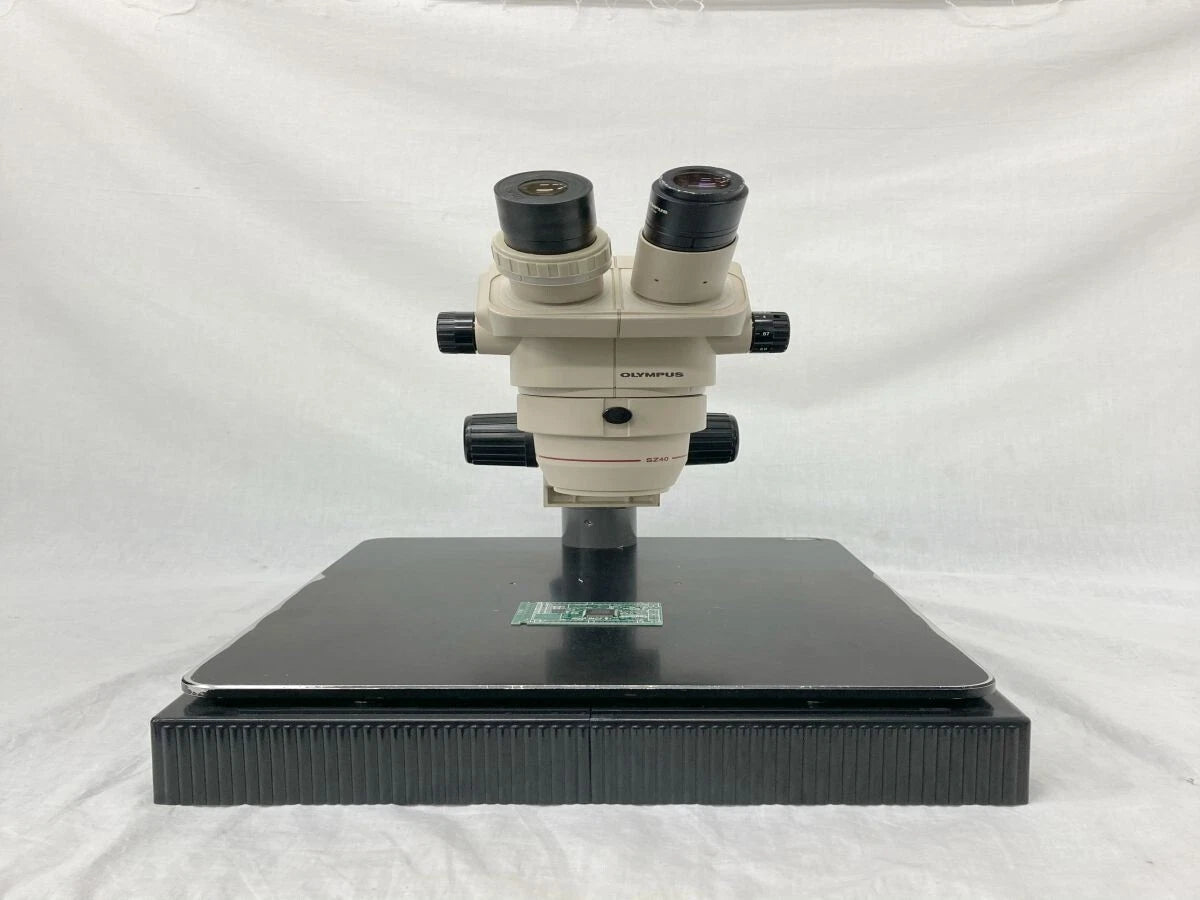OLYMPUS SZ40 Stereomicroscope with SZ-STB1, SZ-STLA, and SZ-STL Stand Accessories