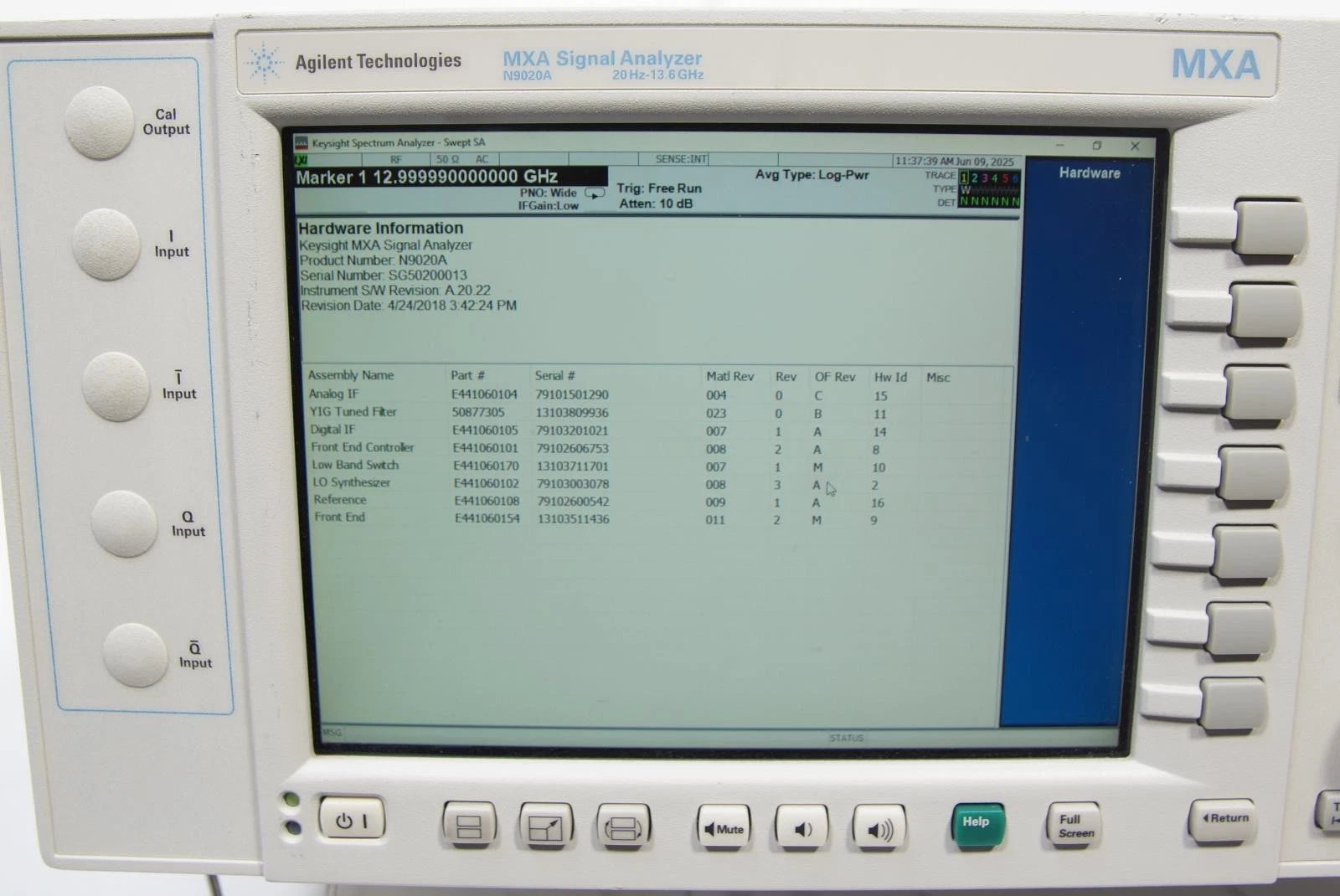Keysight Agilent N9020A 20 Hz to 13.6 GHz MXA Signal Analyzer with Options
