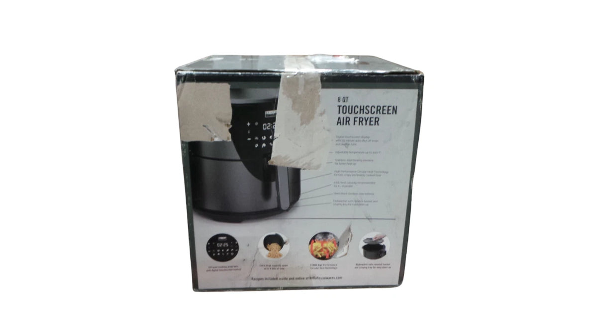 Bella Pro Series -8-qt. Digital Air Fryer Black Stainless Steel 90156