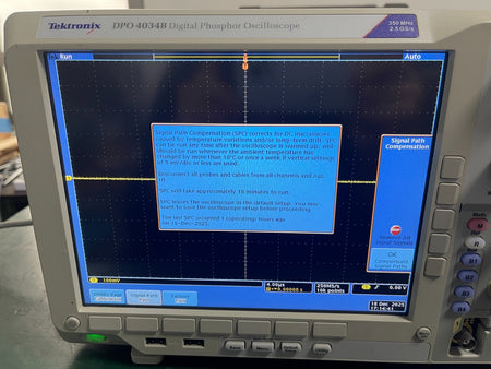 Tektronix DPO4034B Digital Phosphor Oscilloscope 350MHz, 4Ch, 2.5GS/s , SPC PASS - XG eqpt