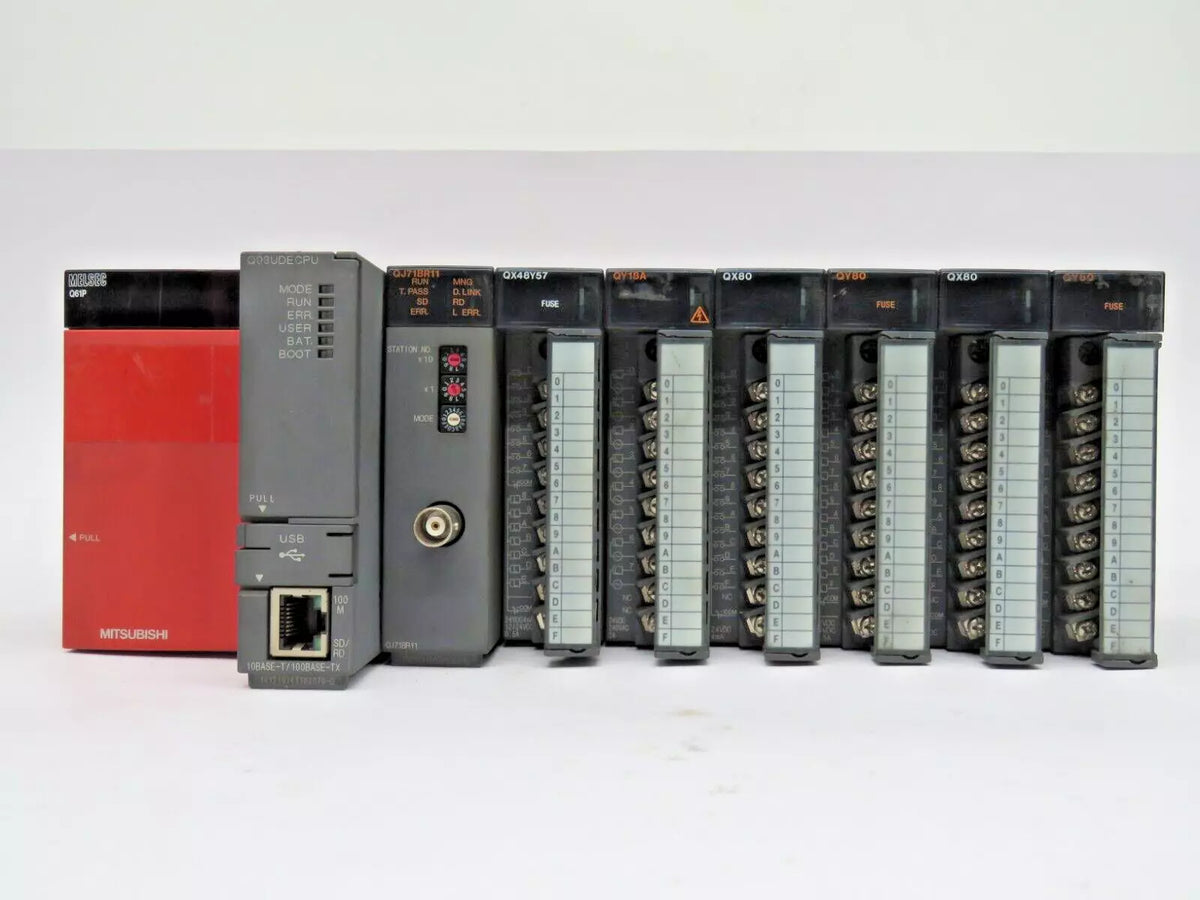 Mitsubishi Melsec-Q Series PLC CPU Full Pack Set Used & Tested