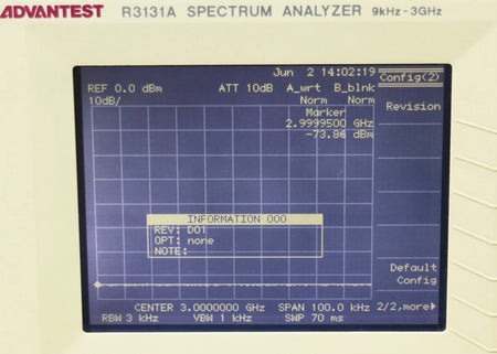 ADVANTEST R3131A 9KHz-3GHz Spectrum Analyze
